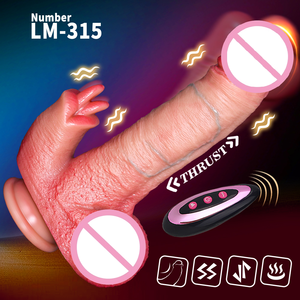 Dildo Portátil LM-315 con Control Remoto, Vibración, Estiramiento, Oscilación, Calentamiento y Resistencia al Agua - Product Image 2