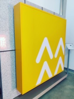 MACCAN Panneau lumineux LED vertical en aluminium et tissu, écologique, autoportant, programmable IC, pour affichage publicitaire et décoration de magasin