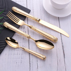 <span class=keywords><strong>Vajilla</strong></span> de comedor de alta calidad, cuchara de lujo <span class=keywords><strong>para</strong></span> Hotel, tenedor, cuchillo, <span class=keywords><strong>cubiertos</strong></span>, <span class=keywords><strong>cubiertos</strong></span> de acero inoxidable, juego de <span class=keywords><strong>cubiertos</strong></span> dorados <span class=keywords><strong>para</strong></span> boda - Product Image 2