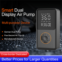 Mini Compresseur d'Air Numérique Sans Fil pour Voiture avec Gonfleur de Pneus 4000mAh pour Pneus, Vélos, Ballons, Arrêt Automatique, Pompe à Air Portable et Banque d'Alimentation