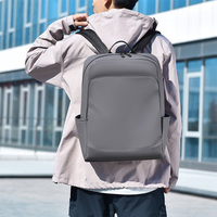Sac à dos unisexe en PU avec fermeture éclair, grande capacité, pour ordinateur portable, idéal pour étudiants, style simple et tendance, vente en gros