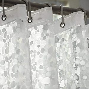 Wholesale <strong>Cheap</strong> Waterproof Mouldproof Cobblestone Patten Vinyl <strong>Shower</strong> <strong>Curtain</strong> with Metal Eyelets 72 X 75 in - Product Image 2