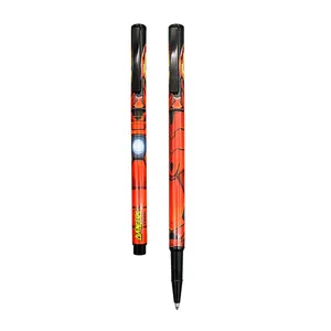 Spider Man and iron Man design custom printing full color pattern printing metal ball point pen