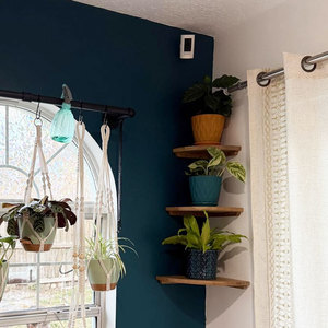 Gỗ Nổi Góc Kệ Tường Gắn Kết Cuối Tròn Nổi Loa Kệ Với Lỗ Dây Cho Nhà Máy Nhỏ Khung Ảnh Cho Nhà - Product Image 4