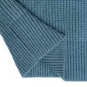 AiNear venta al por mayor logotipo personalizado diseño Oem & Odm manga larga bolsillo cremallera cuello alto <span class=keywords><strong>azul</strong></span> <span class=keywords><strong>marino</strong></span> hombres algodón punto cárdigan suéter - Product Image 5