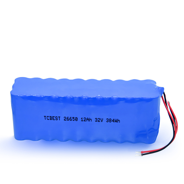 Customized 26650 Lithium Ion Battery Pack 32V 12Ah Rechargeable Li Ion Battery Pack
