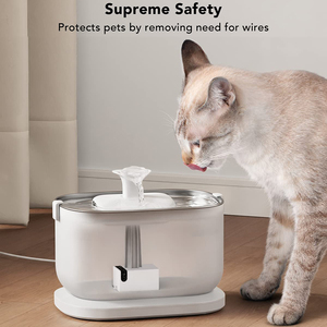Tazón de fuente de agua potable para perros y gatos inteligentes de grado alimenticio, dispensador de agua automático ajustable para mascotas de animales pequeños - Product Image 6