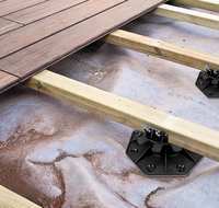 Socle de sol réglable pour solives de terrasse extérieures Base de terrasse réglable pour accessoires d'installation Eazy
