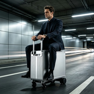 FUTUREJOY Maleta Eléctrica Inteligente con Ruedas de Aluminio, Scooter de 4 Ruedas, Bolso de Mano, Directo de Fábrica - Product Image 1