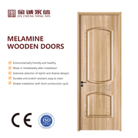 Porte intérieure en bois certifiée CE, moderne, avec revêtement en mélamine, pour salle de bain, chambre, école, hôpital, hôtel