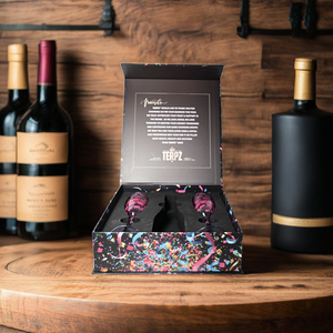 Tùy Chỉnh Thiết Kế Chai Từ Bao Bì Hộp Trung Quốc Nguồn Cung Cấp Bìa Sang Trọng Duy Nhất Rượu Vang Cốc Thủy Tinh Cứng Nhắc Nam Châm Hộp Quà Tặng - Product Image 4