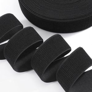 Strong <strong>Stickiness</strong> <strong>Hook</strong> and Loop Black Fabric, Self Adhesive Velcro Tape <strong>Hook</strong> and Loop Tape - Product Image 4
