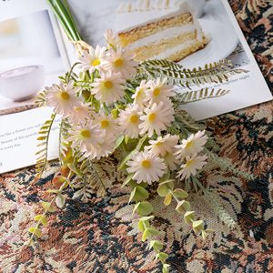 Bouquet de fleurs artificielles Asakusa Hoshine en tissu tissé plastique, décoration intérieure, accessoires de mariage CF02092 - Product Image 1