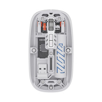 Souris sans fil transparente double mode Type-C X11, compatible OEM USB+2.4G BT, rechargeable et silencieuse pour ordinateurs portables et PC