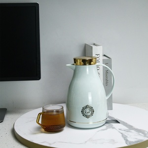 Sunlife 1000ml Bottiglia Termica Stile Arabo Popolare in <span class=keywords><strong>Plastica</strong></span> Bianca con Ricarica in Vetro per Acqua e <span class=keywords><strong>Caffè</strong></span> - Product Image 2