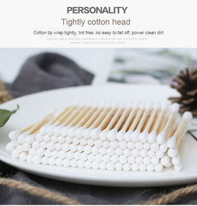 100 pièces/boîte, bâtonnets de coton en <span class=keywords><strong>bois</strong></span> jetables, 7 cm/10 cm, bâtonnets de nettoyage, micro-brosse, applicateur de mascara, élimination de la <span class=keywords><strong>colle</strong></span>, tatouage, maquillage, cotons-tiges - Product Image 3