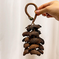 Kerincingan Cangkang Kacang Dark Moonin 24 atau 50 Buah Penggetar Biji Alami untuk Efek Suara Relaksasi, Rekaman ASMR, dan Meditasi