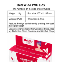 Boîte pliante en plastique transparent PVC rouge de qualité supérieure pour maquillage et bijoux, avec détails en relief, légère et de style professionnel
