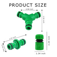Raccords de tuyaux ABS de 16 mm, arrosage de jardinage agricole, tuyau d'arrosage, connecteur à raccord rapide à 2 voies, norme ANSI
