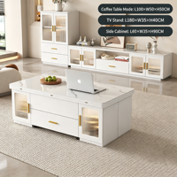 Table basse multifonctionnelle moderne 2-en-1, pliable et mobile, transformable en table à manger, pour salon domestique polyvalent