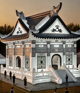Modèle <span class=keywords><strong>de</strong></span> palais chinois gonflable personnalisé, grande sculpture gonflable <span class=keywords><strong>de</strong></span> bâtiment <span class=keywords><strong>de</strong></span> style Ville Interdite pour parc à thème, installation artistique - Product Image 1
