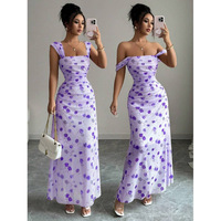 Nouvelle Robe Longue Décontractée Grande Taille à Épaule Unique et Manches Courtes à Motifs Floraux ou Unie pour Femme – Collection Été 2026
