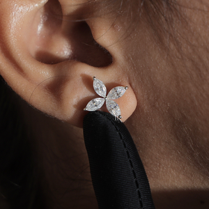 <b>Fine</b> Women Lab Grown Diamond <b>Earrings</b> Silver 10K Gold 14K Gold 18K Gold Luxury Jewelry for Daily Wear - Product Image 4
