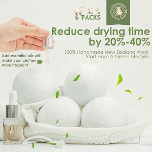 Custom Laundry Wool <b>Dryer</b> <b>Balls</b> 6-Pack 100% Made of Reusable Natural Fabric Organic New Zealand Wool Reduces Clothing Wrinkles - Product Image 4