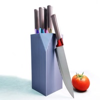 Ensemble de couteaux de cuisine en acier inoxydable de bonne qualité, ensemble de couteaux de cuisine, couteau de chef avec manche en plastique