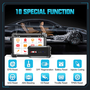 Lecteur de code OBD2 ANCEL X7, outil de diagnostic bidirectionnel, écran Android 10,1 pouces pour tous les systèmes, codage ECU pour <span class=keywords><strong>VW</strong></span> Audi, 15+ réinitialisations - Product Image 6