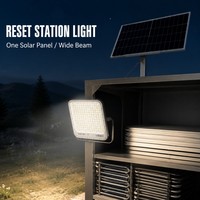 Lampu Sorot Tenaga Surya 200W untuk Luar Ruangan dengan Pengatur Waktu, Remote Control, Aluminium, Dapat Diredupkan, Pemasangan di Dinding untuk Balkon