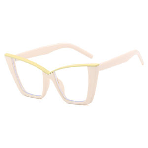 Gafas de moda para mujer, filtro de luz azul, Ojo de gato de gran tamaño, Pc, Oro Verde, <span class=keywords><strong>Optica</strong></span> 2025 - Product Image 4