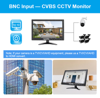 Monitor de pantalla táctil IPS LED de 10 pulgadas con altavoz, alta brillo, LCD, TV, HDMI, VGA, Raspberry pi, barato, venta al por mayor