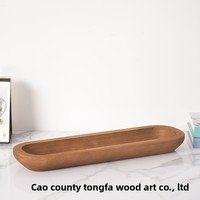 Houten aromatherapie kaarsenhouder, ovale, moderne, minimalistische, handgemaakte fruit schaal
