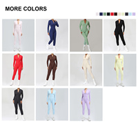 Jumpsuit Olahraga Logo Kustom Bernapas Model Terusan Slim Seksi Pakaian Olahraga Wanita Bodysuit