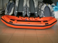 Nouveau Bateau Gonflable en Caoutchouc 0,36 m avec Fond en Aluminium pour Pêche/Ski Nautique, Rame et Moteur, pour Lac, Rivière, Mer 8+1