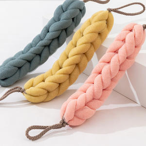 Fleur de bain moussante douce et respectueuse de la peau, à double usage, pour le dos, avec longue sangle, pour la douche et le bain à domicile - Product Image 5