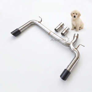 Échappement arrière en acier inoxydable 304 de qualité supérieure avec embouts en fibre de carbone pour BMW 235i <span class=keywords><strong>240i</strong></span> F22 2014-2019 – Pièces de tuning pour un son de course amélioré - Product Image 1