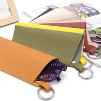Étui à lunettes à la mode en gros à crochet anneau circulaire étui de protection portable pour lunettes de sport et lunettes de soleil