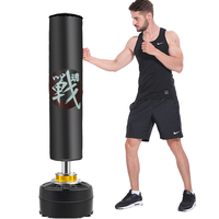 Sac de frappe lourd en cuir pour le kickboxing et la boxe, rempli d'EPE/EVA, écologique, robuste, durable, pour l'entraînement professionnel