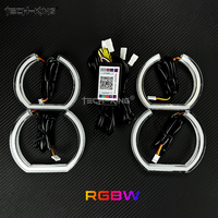 Diffuseur acrylique super lumineux à fond plat LED Rgbw Angel Eyes pour BMW E36 E46 LED Angel Eyes Feux de jour