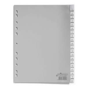DURABLE - 6443-10 Divider A4 20 heat-sealed keys in PPL, grey - EAN 4005546640747 ORGANIZATION AND <b>FILING</b> <b>PRODUCTS</b> FILE CABINETS - Product Image 2