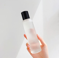 Botol Toner Dinding Ganda Bahan PET 100ml 150ml 200ml Bentuk Silinder Tutup Ulir Sablon Serum Perawatan Kulit Warna Kustom