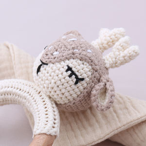 Vente en gros OEM bio <span class=keywords><strong>renard</strong></span> crochet hochet tricot <span class=keywords><strong>anneau</strong></span> <span class=keywords><strong>de</strong></span> <span class=keywords><strong>dentition</strong></span> bébé jouet à mâcher bébé <span class=keywords><strong>dentition</strong></span> douche bébé cadeau ensemble - Product Image 6