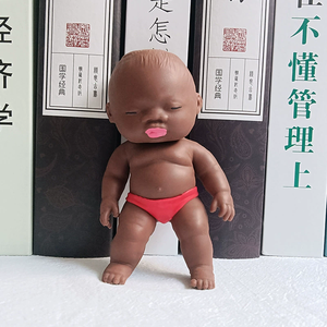 ตุ๊กตาสีดำเป่าฟองสบู่ ของเล่นบีบคลายเครียด ตุ๊กตาสีดำตัวเล็ก ของเล่นบีบสนุกๆ - Product Image 1
