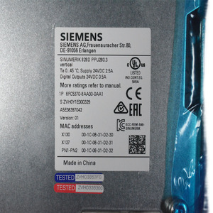 ระบบควบคุมดิจิตอล SINAMICS 828D ของแท้ใหม่เอี่ยม รุ่น 6FC5370-8AA30-0AA1(PCU+OP) - Product Image 3