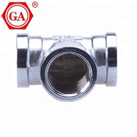 Raccord en laiton QIAI GA, raccord en T égal, raccord de plomberie en cuivre pour système d'eau potable