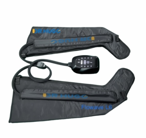 Masajeador de piernas recargable DR.HUGO Flowave L6, sistema de terapia de compresión secuencial de aire de 6 cámaras, botas de compresión. - Product Image 1