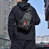 Sac de poitrine à bandoulière unique pour hommes et femmes, décontracté, grande capacité, multi-compartiments, poches zippées, pour les déplacements en extérieur