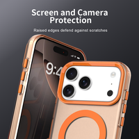 Pour iPhone 17 Pro IP17 Pro Max bonbons téléphone nouveau étui Magfit peau mate Texture glaçage Anti empreintes digitales N52 aimant anneau étui
